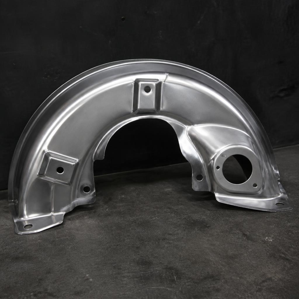 Cleaned engine tin shroud in satin bare steel ready for paint