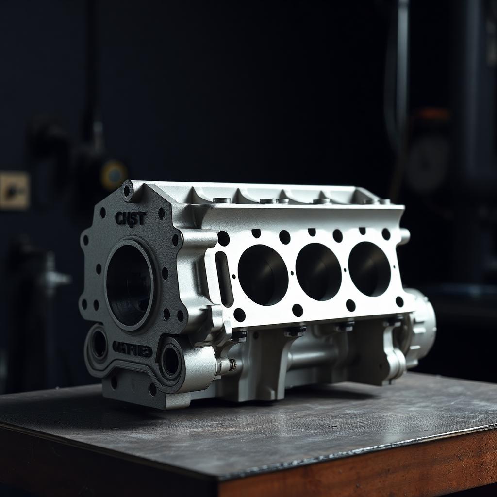 Tumbled matte aluminum motorcycle cylinder head with clean ports