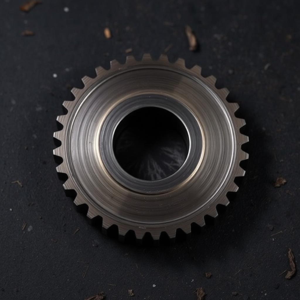Steel spur gear with uniformly deburred edge-broken teeth