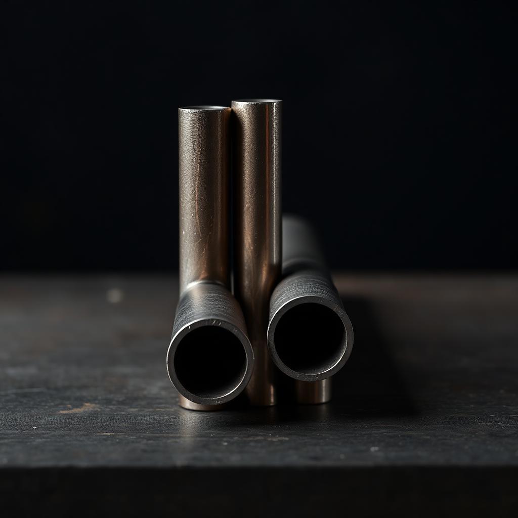 Round chromoly steel tubes with uniformly deburred and chamfered ends, weld-ready